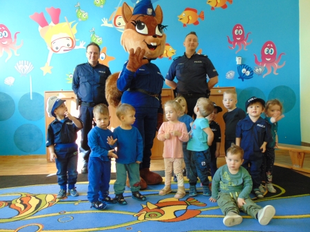 Żłobek Wirek- Wizyta Panów Policjantów 
